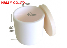 Chén nung bằng nhôm oxit (Alumina): độ tinh khiết cao, 40 dia. x 40 H mm, kiểu trụ có nắp, EQ-CA-D40