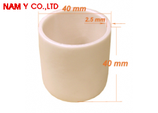 Chén nung bằng Zirconia cho lò nung: độ tinh khiết cao, 40 Dia x 40 H mm với điểm chảy 4000F, EQ-CZ-