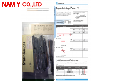 Đầu đo biến dạng, ứng suất bê tông, vữa, xi măng, đá/ Strain gauges, type: PL - 60-11-3LT, TML-Nhật,