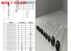 Ống nghiệm thuỷ  tinh có nắp nhựa vặn đen, F24x200,mm, 75ml , SIMAX-KAVALIERGLASS, A.S.